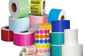 Rollos de etiquetas de colores